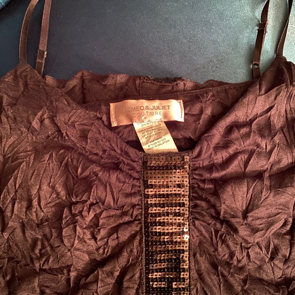 [Romeo and Juliet Couture] Black Sequined Tank XL